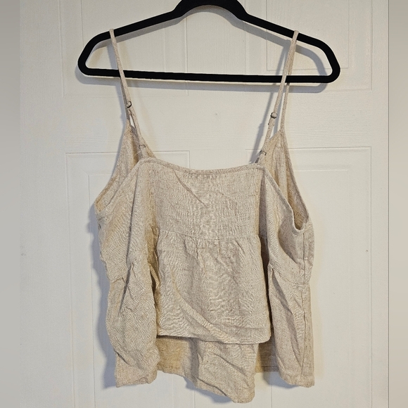 Abercrombie & Fitch Womens XL Sleeveless Shirt Top Blouse Cream New With Tags - Picture 6 of 6